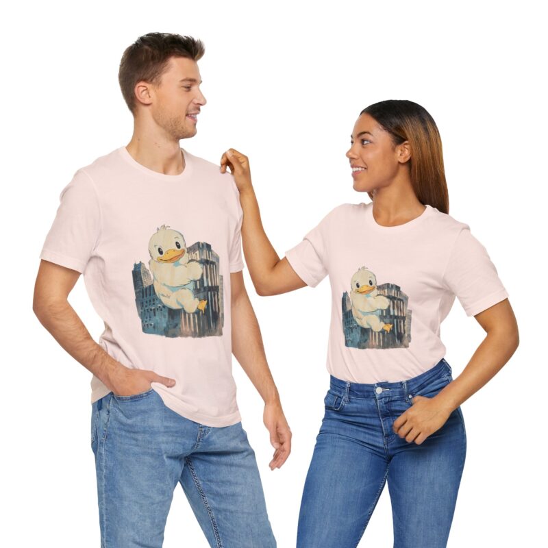 Duckzilla Unisex Tee, Cute Adorable Duckling Climbing Skyscrapers T-Shirt, Funny Animal Lover Shirt, Novelty Graphic Tee, Unique Gift for - Image 83