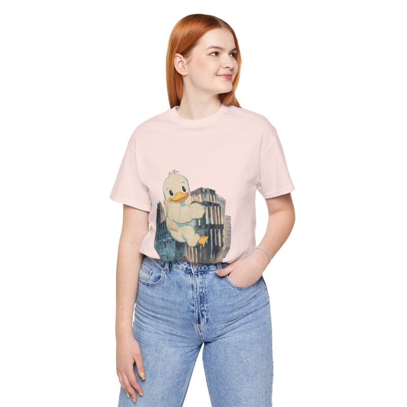 Duckzilla Unisex Tee, Cute Adorable Duckling Climbing Skyscrapers T-Shirt, Funny Animal Lover Shirt, Novelty Graphic Tee, Unique Gift for - Image 76