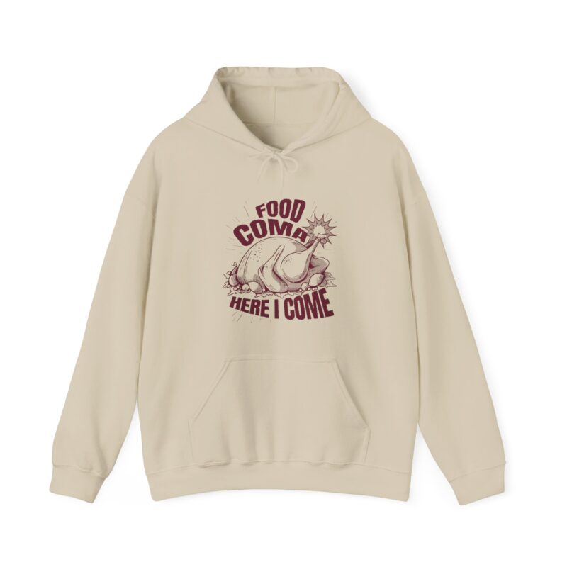 Turkey Food Coma Hoodie Sweatshirt, Thanksgiving Pullover, Funny Foodie Jumper, Fall Feast Top, Cozy Christmas Gift - Image 14