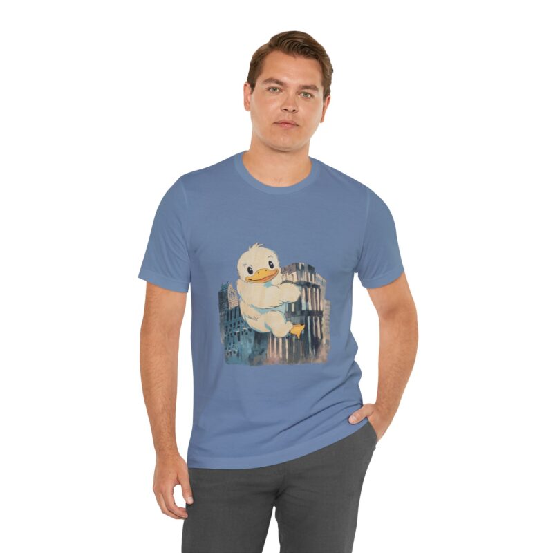 Duckzilla Unisex Tee, Cute Adorable Duckling Climbing Skyscrapers T-Shirt, Funny Animal Lover Shirt, Novelty Graphic Tee, Unique Gift for - Image 130