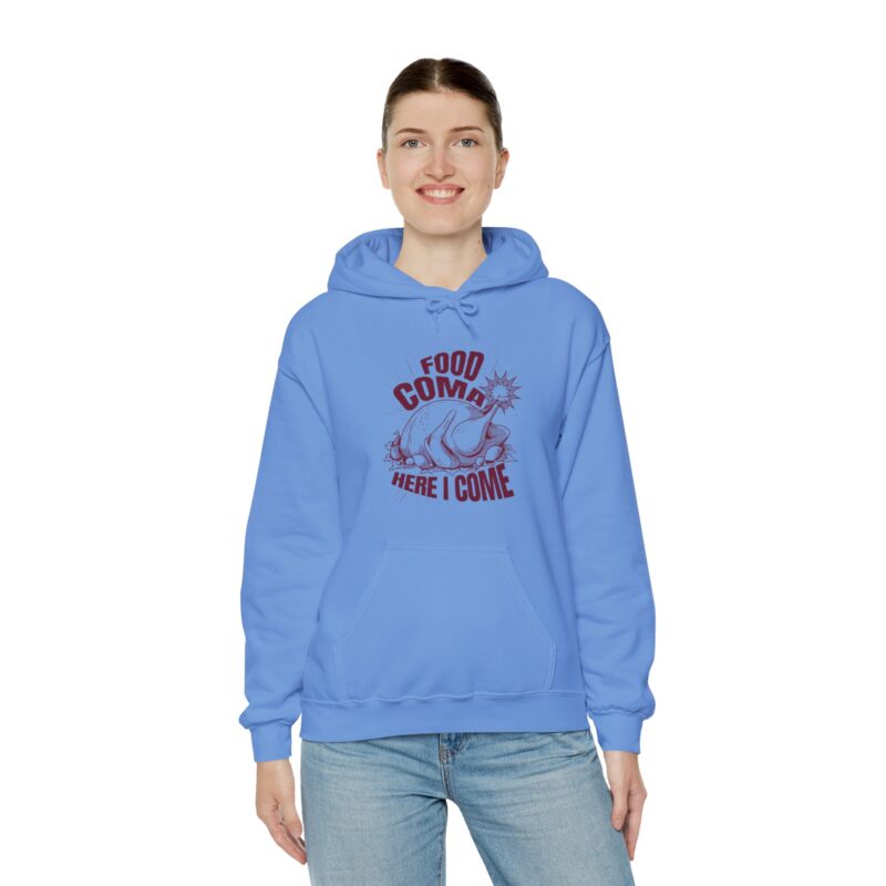 Turkey Food Coma Hoodie Sweatshirt, Thanksgiving Pullover, Funny Foodie Jumper, Fall Feast Top, Cozy Christmas Gift - Image 47