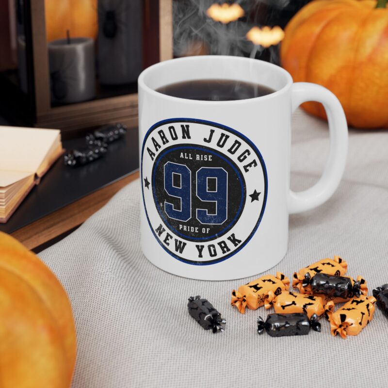 Aaron Judge 99 New York Baseball Ceramic Mug, (11oz, 15oz) - Gift Ideas for Baseball Fans, Aaron Judge Coffee Cup, Baseball Captain Mug, - Image 5