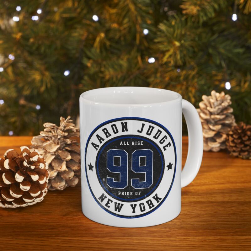 Aaron Judge 99 New York Baseball Ceramic Mug, (11oz, 15oz) - Gift Ideas for Baseball Fans, Aaron Judge Coffee Cup, Baseball Captain Mug,