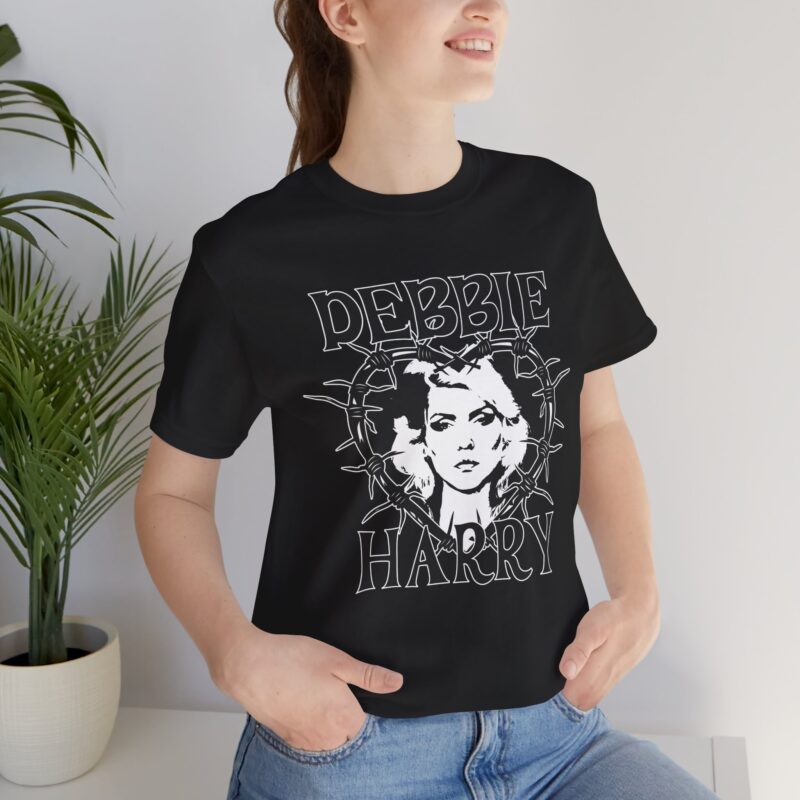 Debbie Harry Unisex Jersey T-Shirt Blondie Bella and Canva T-Shirt. Debbie Harry White Illustration Tee.