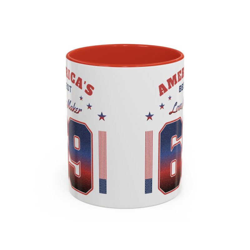 Funny America's Best Love Maker Accent Coffee Mug (11, 15oz). 69 Humor Coffee Mug, Sexy Gift Ideas. Sexy Coffee Mug. - Image 2