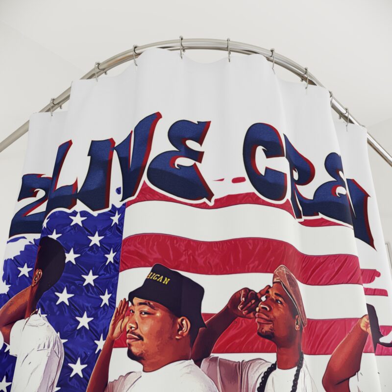 2 Live Crew Shower Curtains. 90s Rap Music Bathroom Decor - Image 3