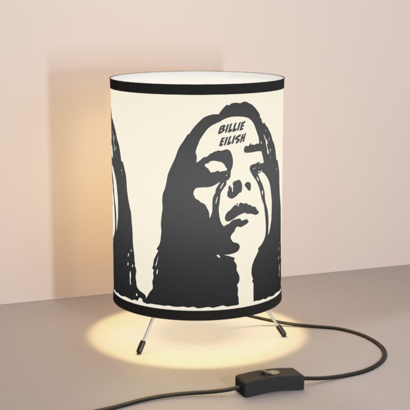 Billie Eilish Tripod Lamp with High-Res Printed Shade, USCA plug