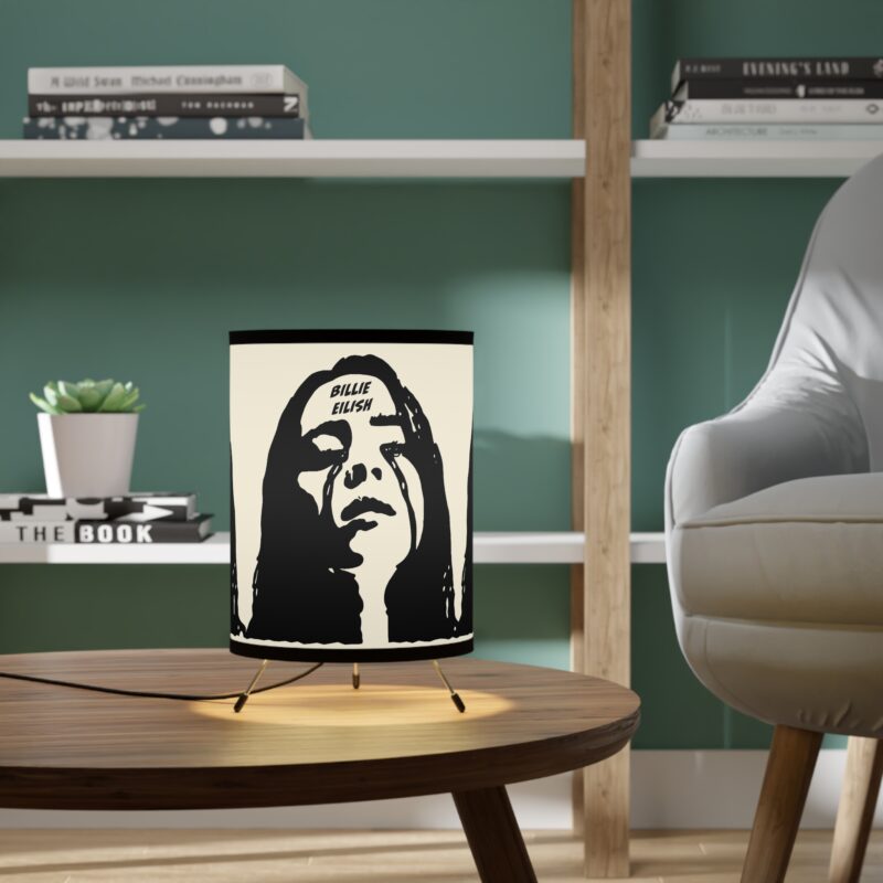 Billie Eilish Tripod Lamp with High-Res Printed Shade, USCA plug - Image 6