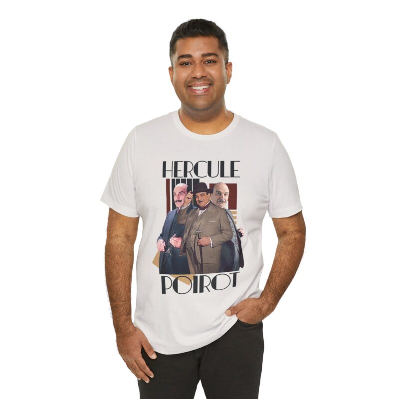 Hercule Poirot Unisex T-Shirt - Art Deco Style Tee - Image 3