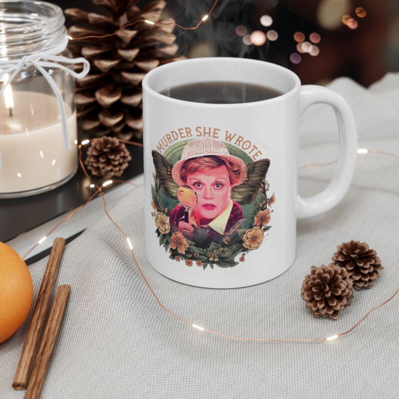 Murder, She Wrote Ceramic Mug 11oz, Amateur detective Jessica Fletcher Mug, Angela Lansbury Mug. Dual sided image on mug. - Image 5