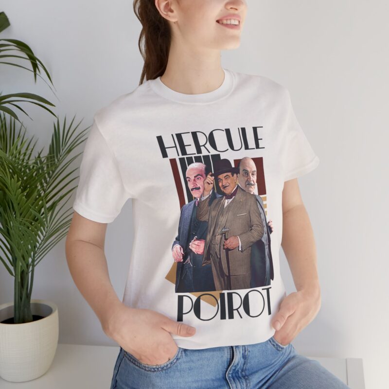 Hercule Poirot Unisex T-Shirt - Art Deco Style Tee - Image 4