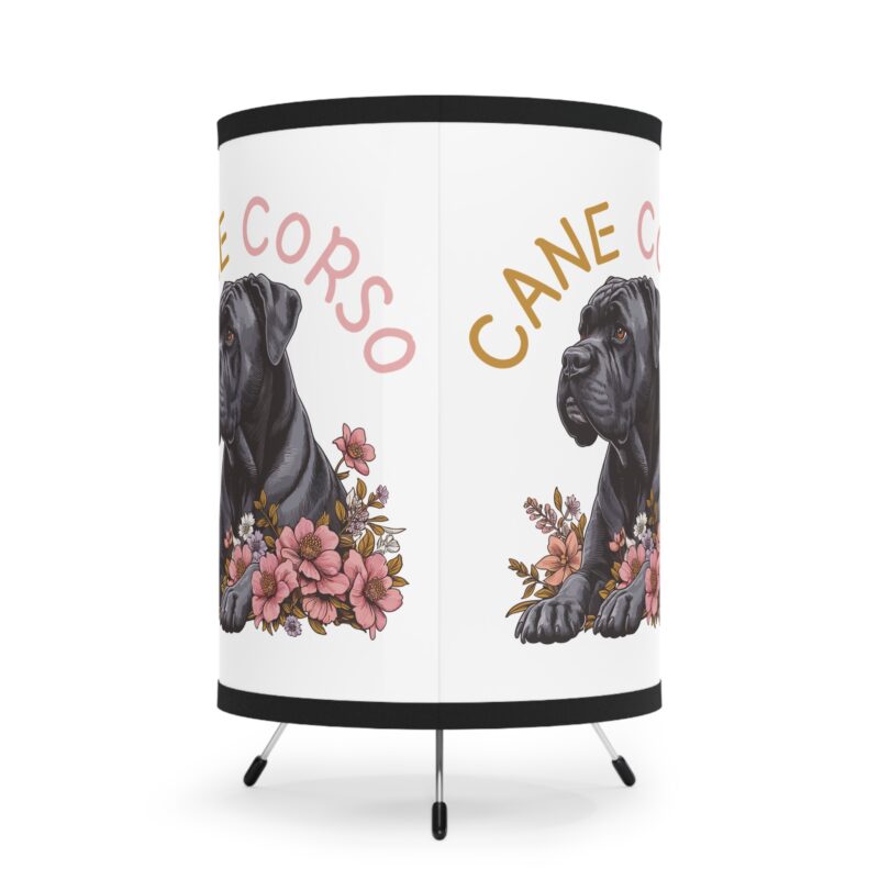 Beautiful Cane Corso Tripod Lamp with High-Res Printed Shade, USCA plug - Image 2