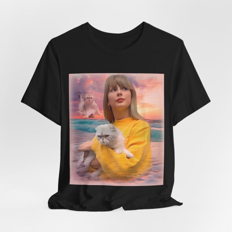 Taylor and Olivia  Retro Portrait Unisex Jersey Short Sleeve Tee. Taylor and Olivia 80s style Vintage Photo Tee. - Image 2