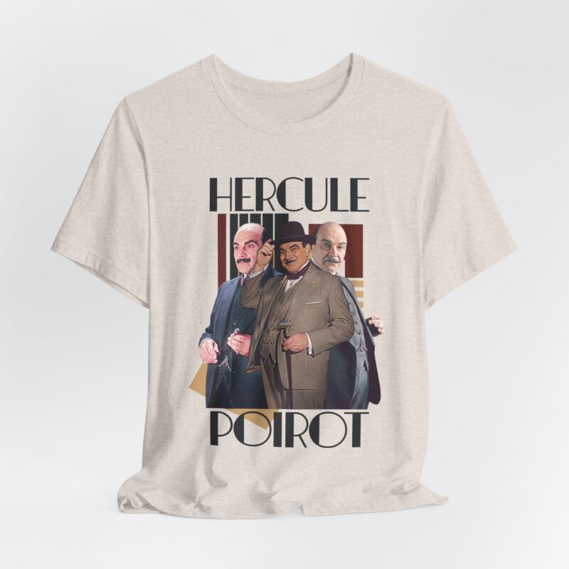 Hercule Poirot Unisex T-Shirt - Art Deco Style Tee - Image 5