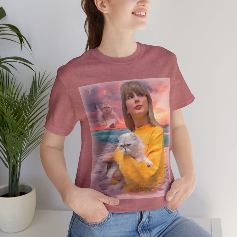 Taylor and Olivia  Retro Portrait Unisex Jersey Short Sleeve Tee. Taylor and Olivia 80s style Vintage Photo Tee. - Image 10