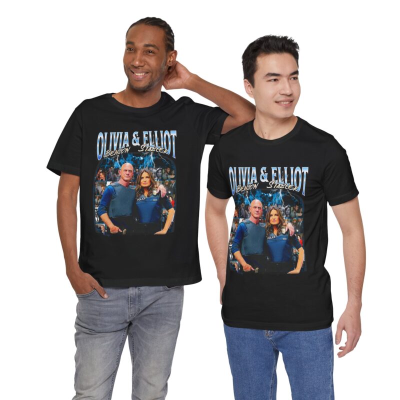 Law & Order SVU Benson Stabler Bootleg Style T-Shirt, Elliot Stabler and Olivia Benson Tee, Unisex Jersey Short Sleeve Shirt - Image 5