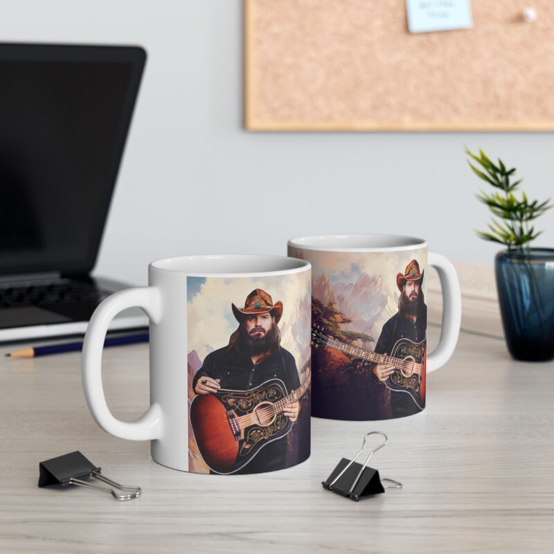 Chris Stapleton Traveller Ceramic Mug 11oz. Dual Image Country Music Coffee Mug. Chris Stapleton Gift Idea. - Image 2