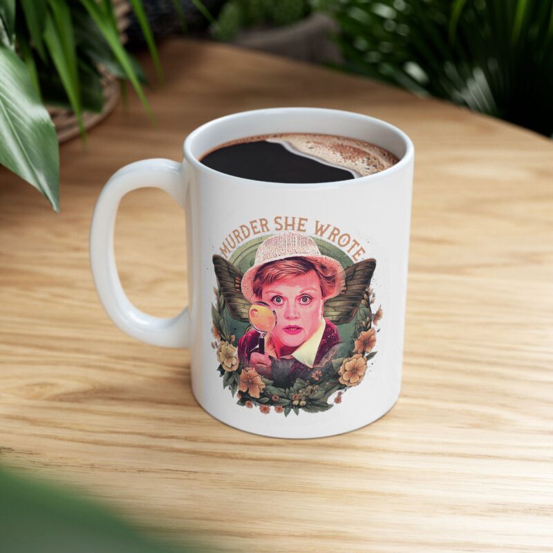 Murder, She Wrote Ceramic Mug 11oz, Amateur detective Jessica Fletcher Mug, Angela Lansbury Mug. Dual sided image on mug. - Image 9