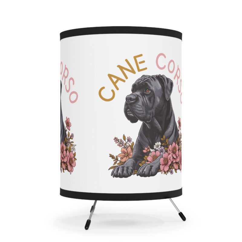 Beautiful Cane Corso Tripod Lamp with High-Res Printed Shade, USCA plug - Image 3