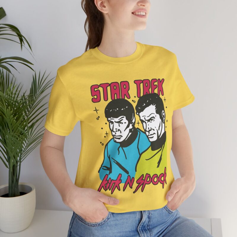 Kirk and Spock Star Trek Unisex Jersey Short Sleeve Tee. Star Trek Tee Gift Idea. - Image 15