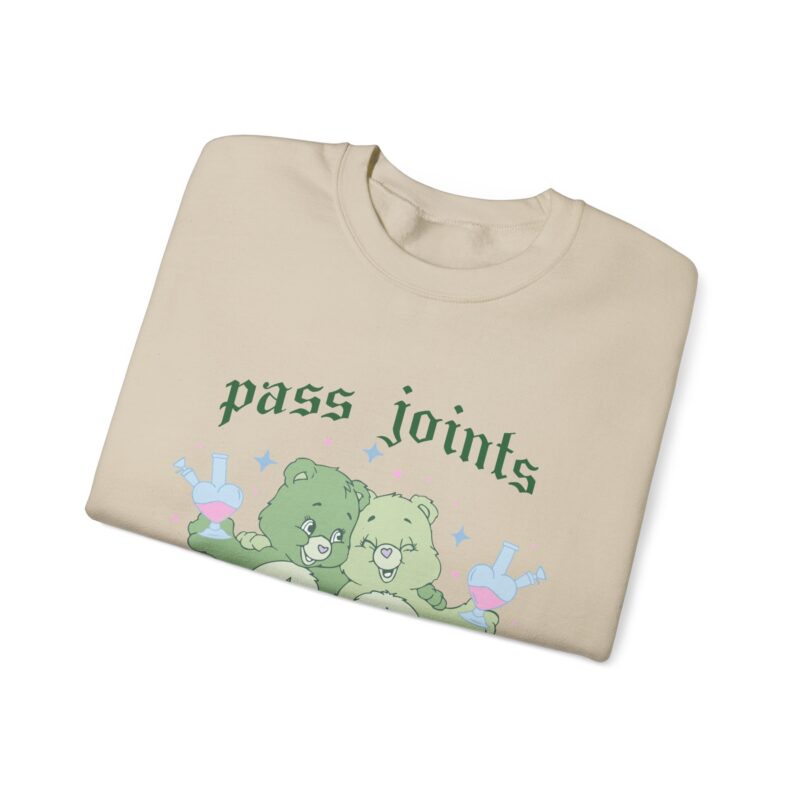 Funny 420 Care Bears Unisex Sweatshirt, Pass Joints Not Judgements Cartoon Sweater, Cannabis Crewneck Pullover, Gift for Stoner, 420 Apparel - Image 11
