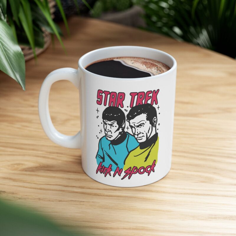 Kirk and Spock Star Trek Ceramic Mug, (11oz, 15oz). Star Trek Gift Ideas. - Image 3