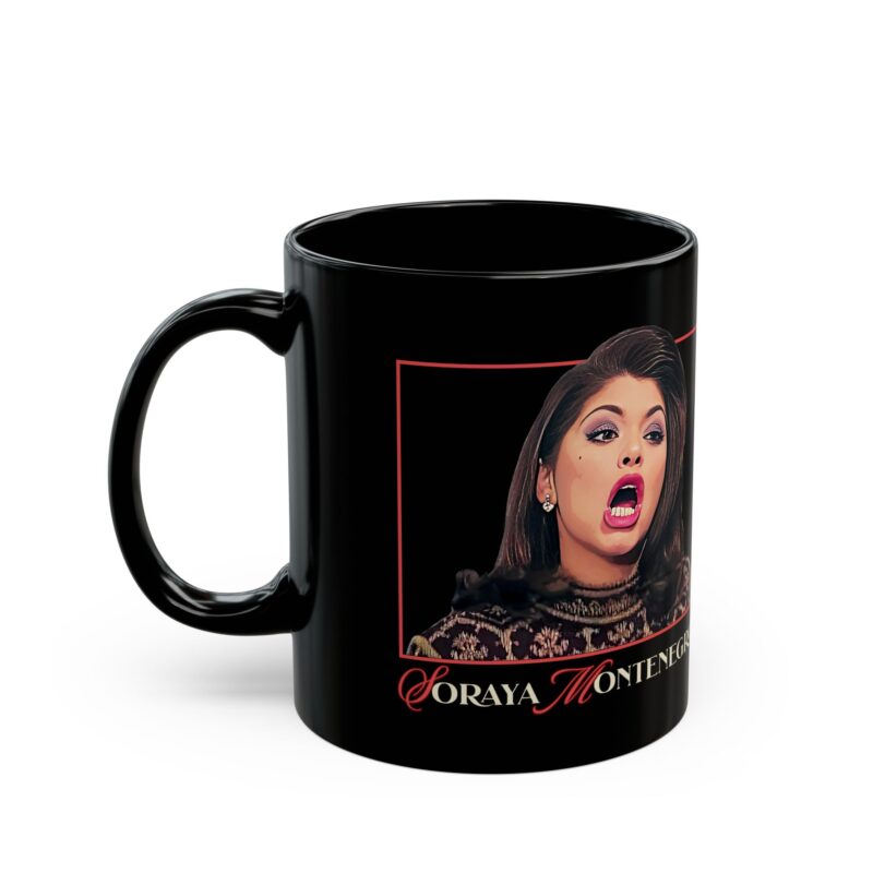 Black Mug - Soraya Montenegro Screaming Coffee Tea Cup, Telenovela Fan Gift, Unique Drama Lover's Accessory, 11oz 15oz Gift - Image 4