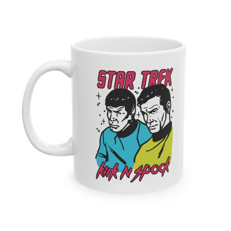 Kirk and Spock Star Trek Ceramic Mug, (11oz, 15oz). Star Trek Gift Ideas.