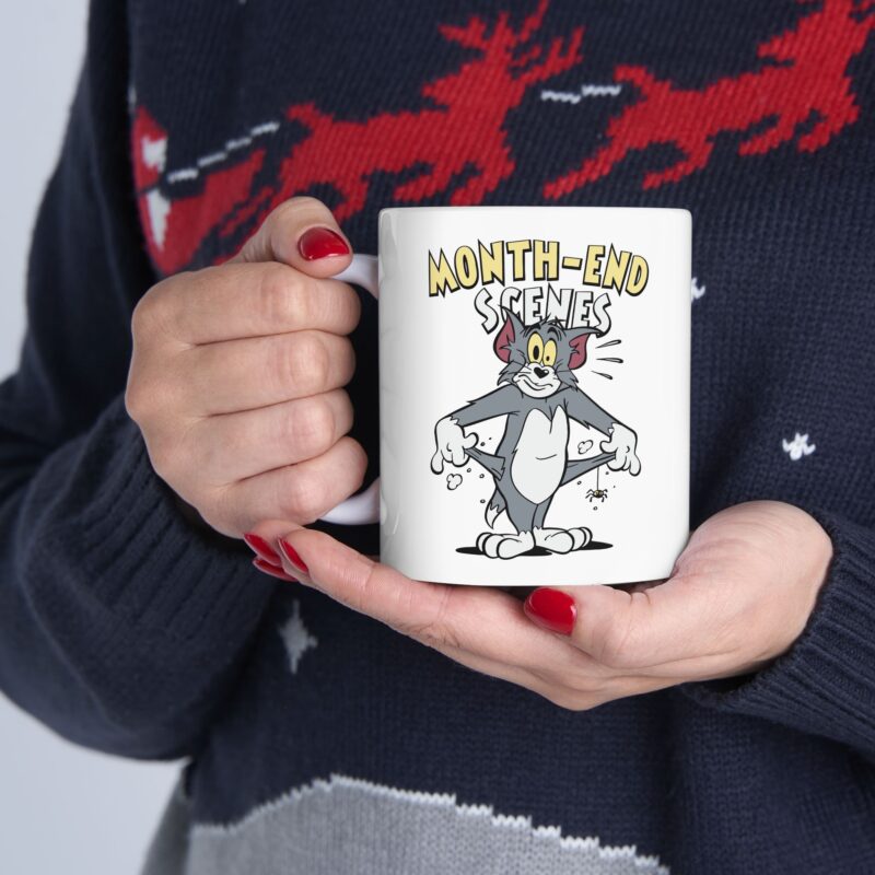 Tom and Jerry Month End Scenes Ceramic Mug, (11oz, 15oz). Funny Tom the Cat Coffee Mug. Classic Cartoon Mug. Funny Mug. - Image 8