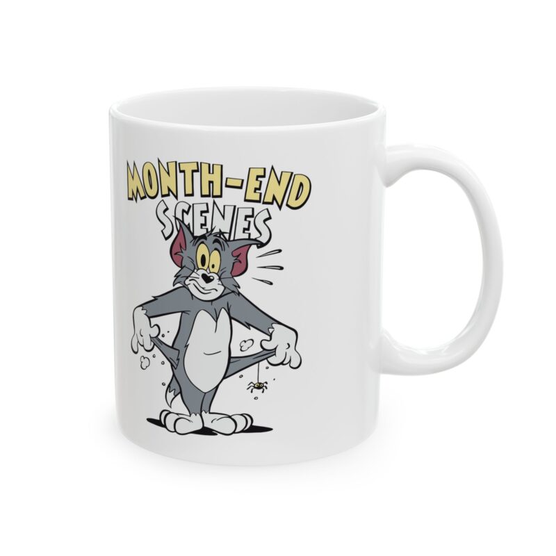 Tom and Jerry Month End Scenes Ceramic Mug, (11oz, 15oz). Funny Tom the Cat Coffee Mug. Classic Cartoon Mug. Funny Mug. - Image 6