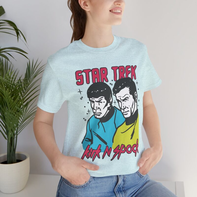 Kirk and Spock Star Trek Unisex Jersey Short Sleeve Tee. Star Trek Tee Gift Idea. - Image 17