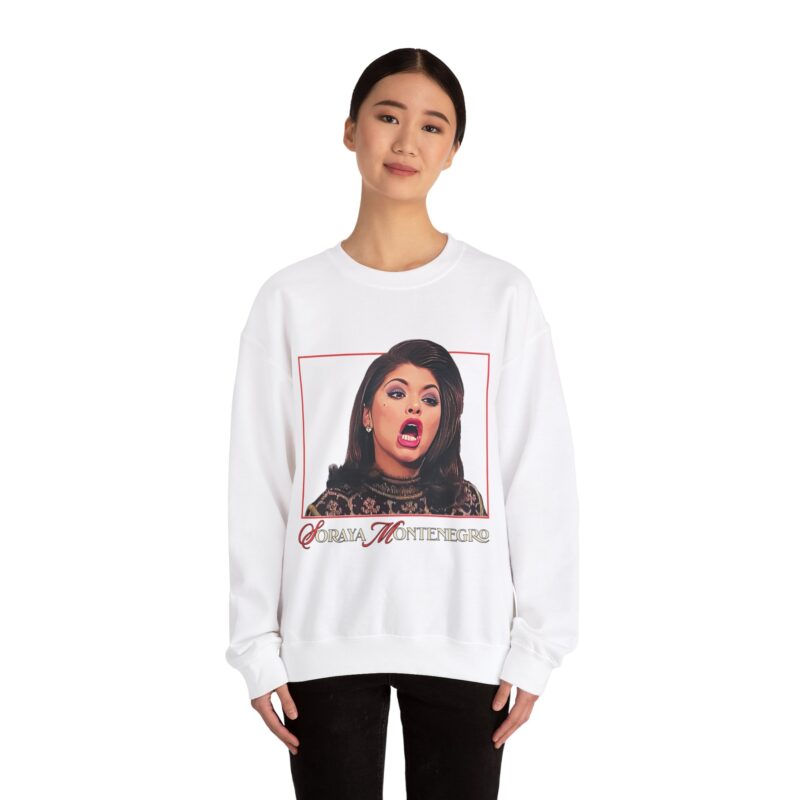 Soraya Montenegro screaming Unisex Sweatshirt - Mexican melodramas sweater, Funny Sweater, Pop Culture Sweatshirt - Image 4