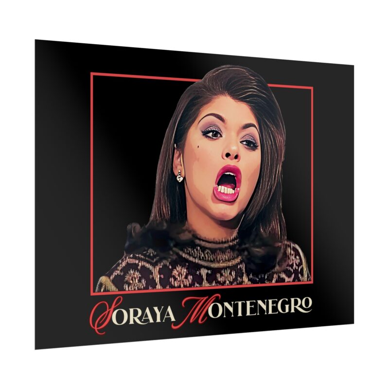 Rolled Poster - Soraya Montenegro Screaming Iconic Bold Art Print for Fans - Mexican Telenovela María la del Barrio