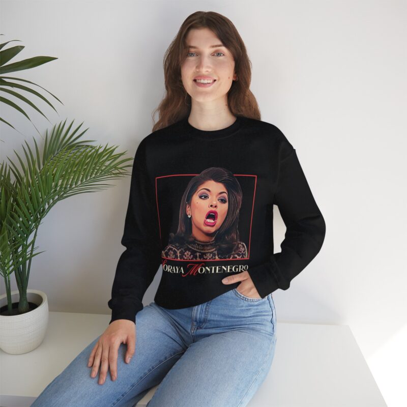 Soraya Montenegro screaming Unisex Sweatshirt - Mexican melodramas sweater, Funny Sweater, Pop Culture Sweatshirt - Image 7