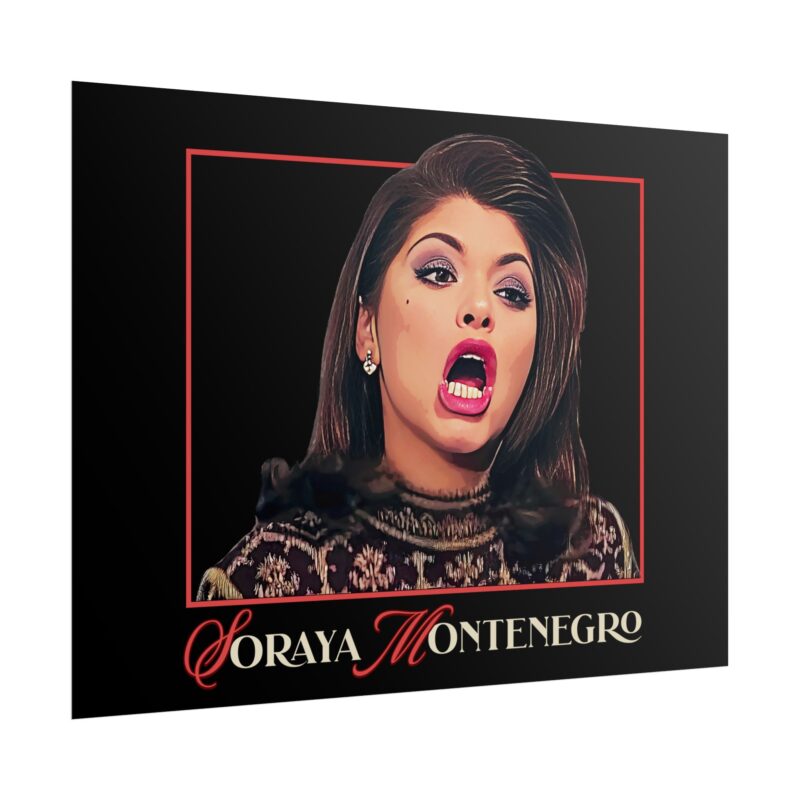 Rolled Poster - Soraya Montenegro Screaming Iconic Bold Art Print for Fans - Mexican Telenovela María la del Barrio - Image 5