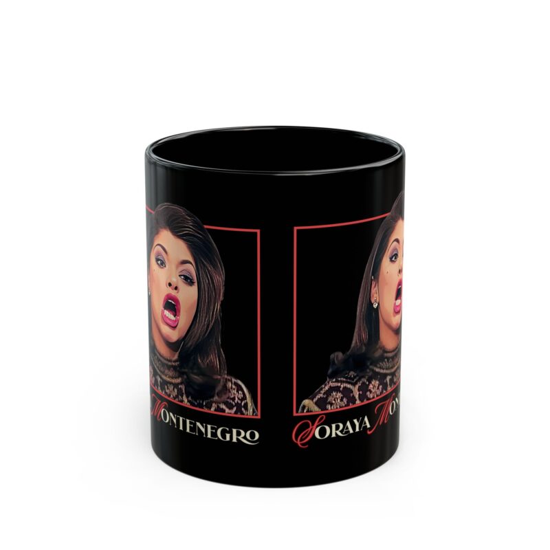 Black Mug - Soraya Montenegro Screaming Coffee Tea Cup, Telenovela Fan Gift, Unique Drama Lover's Accessory, 11oz 15oz Gift - Image 2