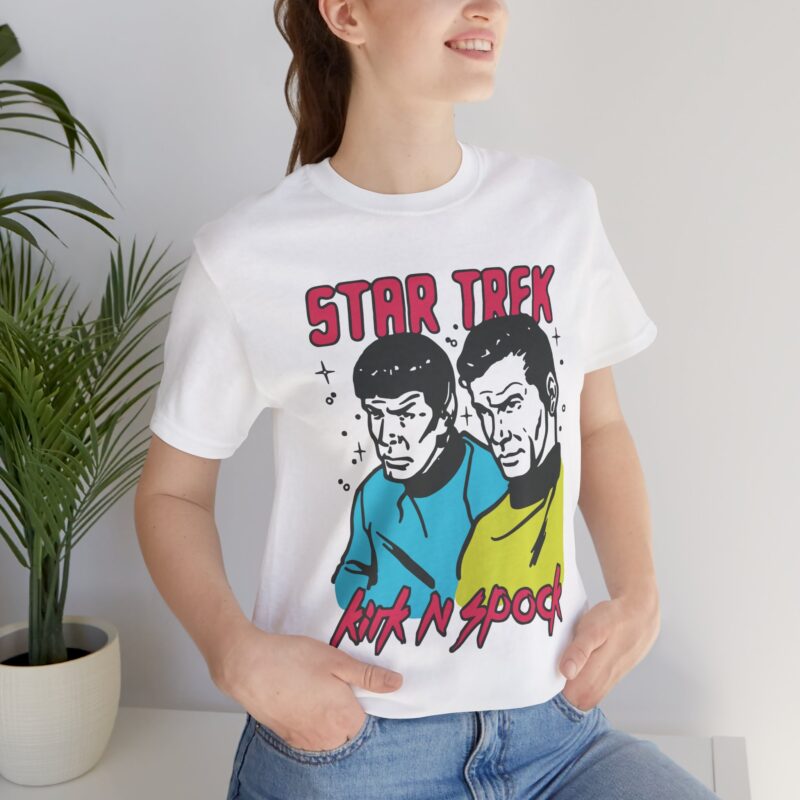 Kirk and Spock Star Trek Unisex Jersey Short Sleeve Tee. Star Trek Tee Gift Idea. - Image 2
