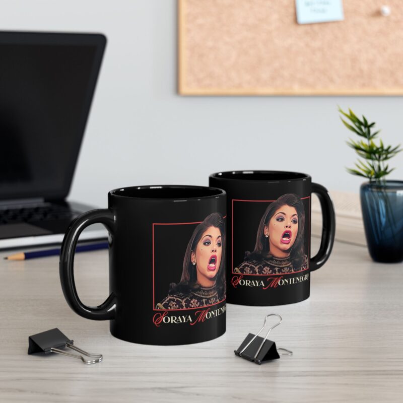 Black Mug - Soraya Montenegro Screaming Coffee Tea Cup, Telenovela Fan Gift, Unique Drama Lover's Accessory, 11oz 15oz Gift - Image 6
