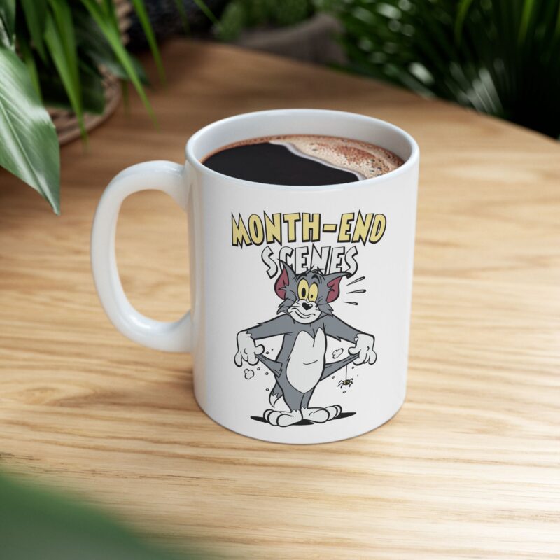 Tom and Jerry Month End Scenes Ceramic Mug, (11oz, 15oz). Funny Tom the Cat Coffee Mug. Classic Cartoon Mug. Funny Mug. - Image 7