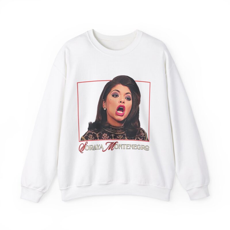 Soraya Montenegro screaming Unisex Sweatshirt - Mexican melodramas sweater, Funny Sweater, Pop Culture Sweatshirt - Image 3