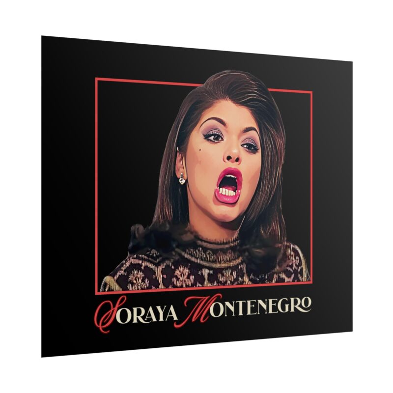 Rolled Poster - Soraya Montenegro Screaming Iconic Bold Art Print for Fans - Mexican Telenovela María la del Barrio - Image 7