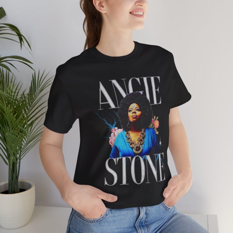 RIP Angie Stone Tribute Unisex Tee, Soul Music R n B Shirt, Bella Canvas RIP Gift, Music Lover T-Shirt, Angie Stone Bootleg Retro Tee - Image 3