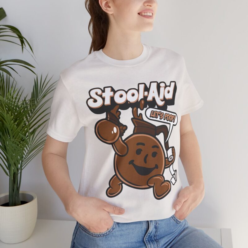Funny Stool Aid Unisex Jersey Tee - Quirky Humor T-Shirt. Funny Tee Gift Idea - Image 4