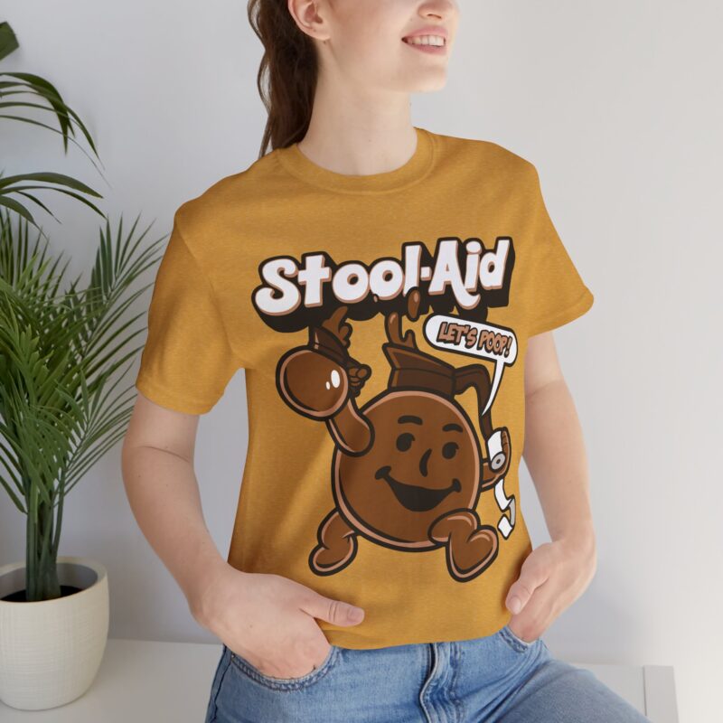 Funny Stool Aid Unisex Jersey Tee - Quirky Humor T-Shirt. Funny Tee Gift Idea - Image 8