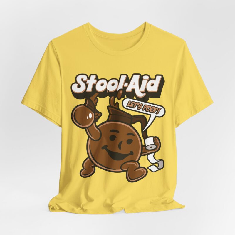 Funny Stool Aid Unisex Jersey Tee - Quirky Humor T-Shirt. Funny Tee Gift Idea - Image 9