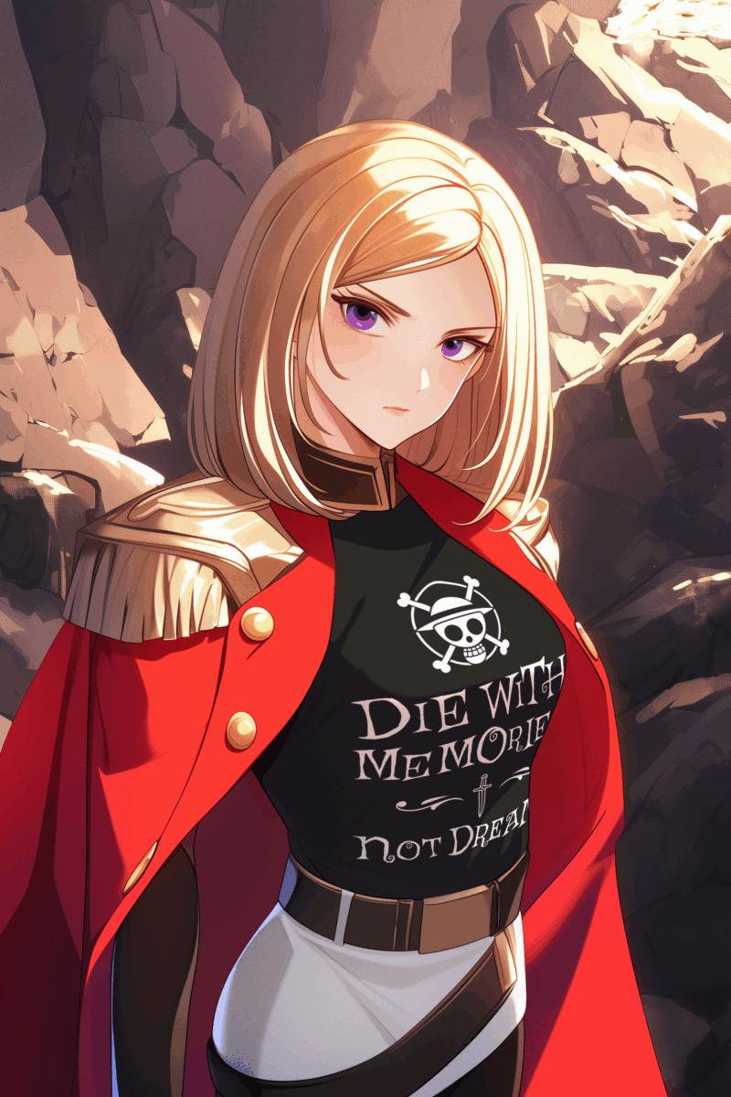 One Piece Inspirational Unisex Tee - "Die with Memories, Not Dreams". Manga T-Shirt. Anime Motivational - Image 3