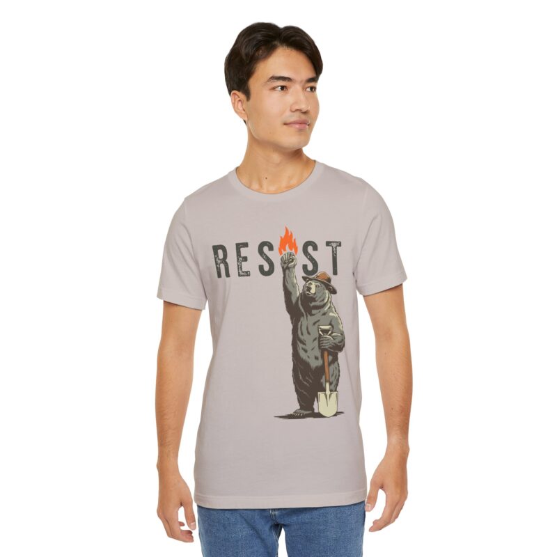 Resist Smokey The Bear Bear Graphic Tee, Unisex Protest Shirt, Eco-Friendly Casual, Protest Apparel, Pro Democracy Shirt - Image 10