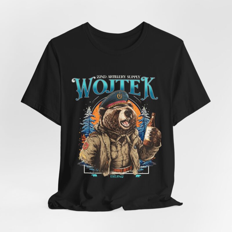 Vintage Style Wojtek Bear Unisex Graphic Tee, Fun Animal Shirt, WWII Polish Bear, Outdoor Adventure Apparel - Image 4