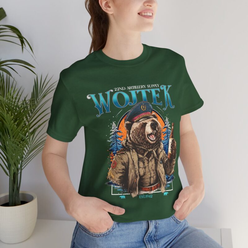 Vintage Style Wojtek Bear Unisex Graphic Tee, Fun Animal Shirt, WWII Polish Bear, Outdoor Adventure Apparel - Image 8