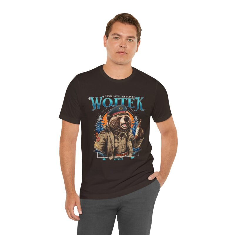 Vintage Style Wojtek Bear Unisex Graphic Tee, Fun Animal Shirt, WWII Polish Bear, Outdoor Adventure Apparel - Image 3